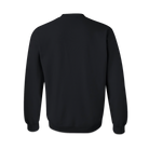 The back of a black crewneck sweatshirt.