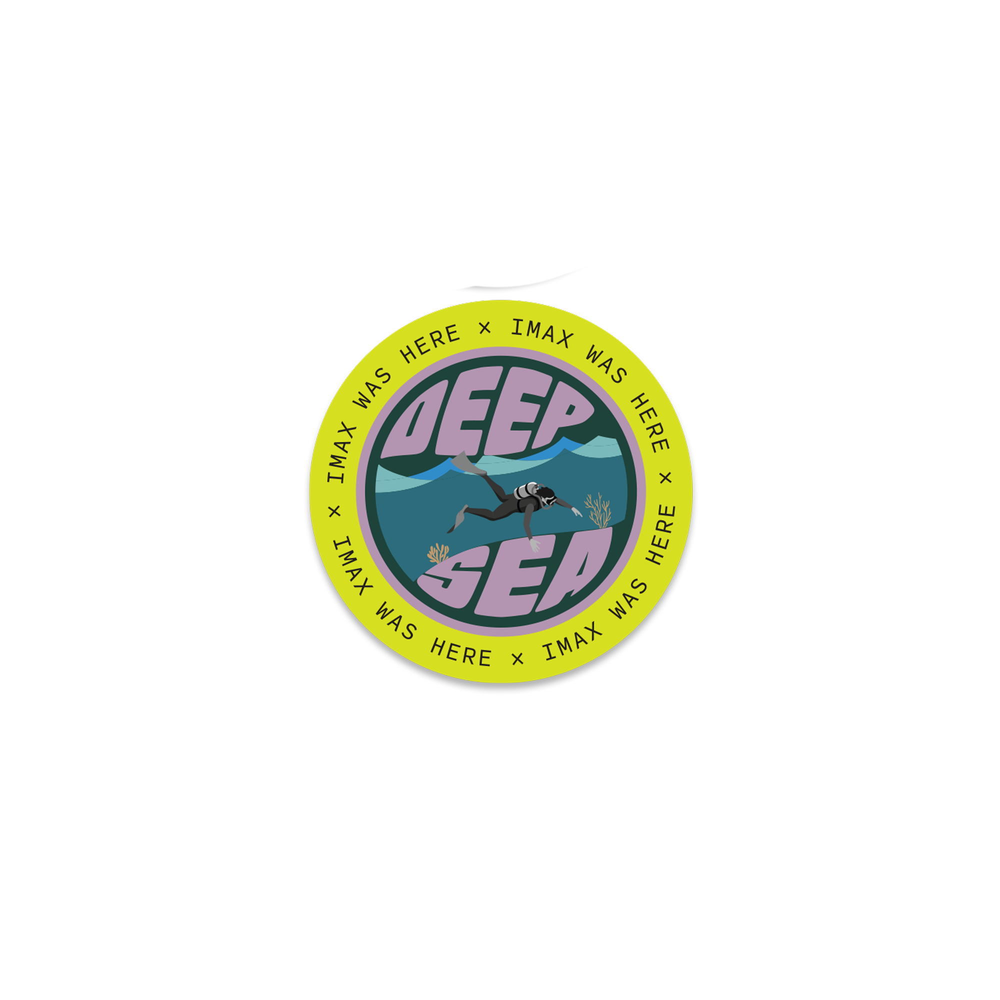 The Deep Sea sticker features a diver exploring the ocean.