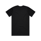 The back of a black T-shirt.