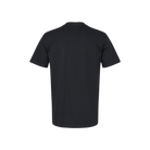 The back of a black T-shirt. 