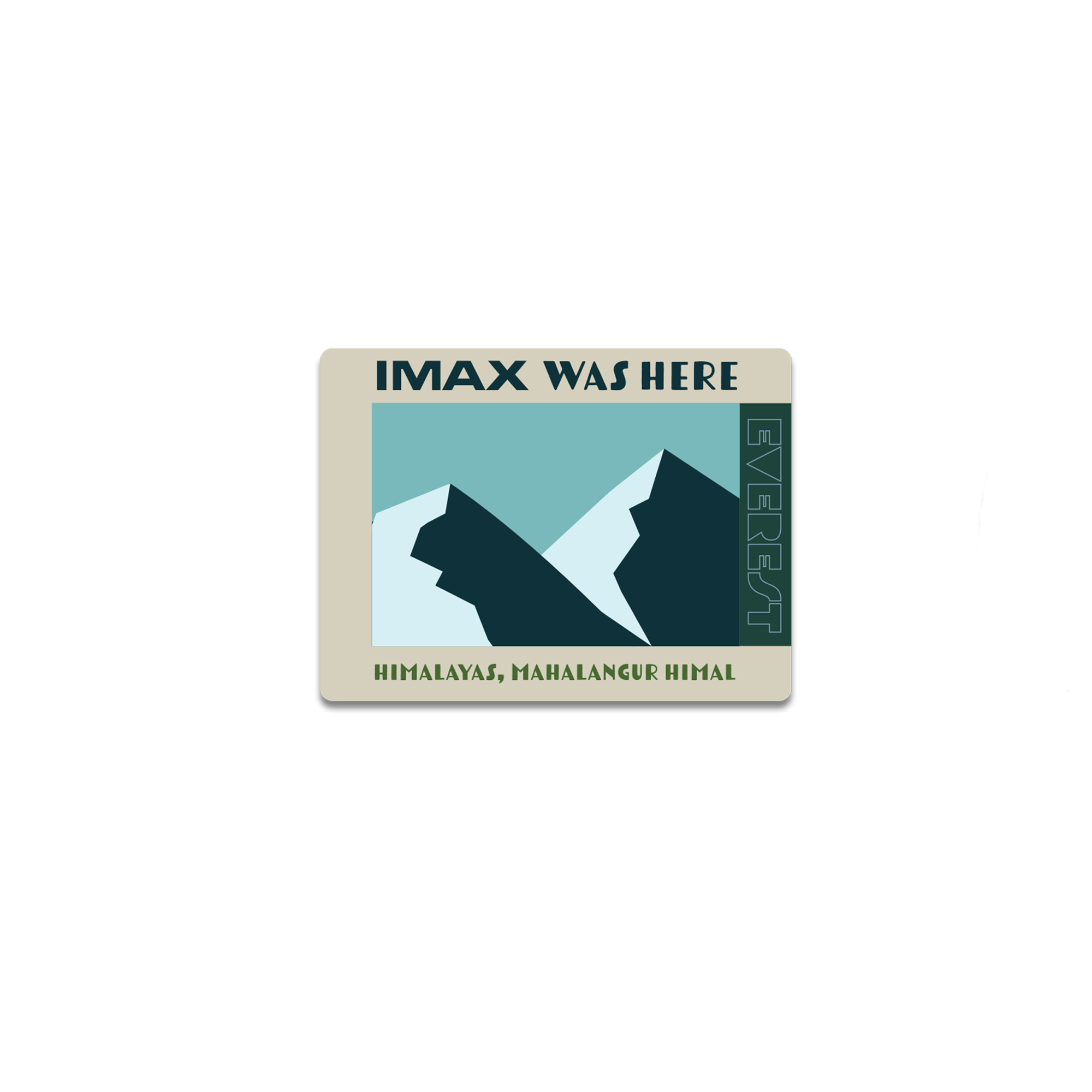 The Himalayas sticker features Mount Everest.