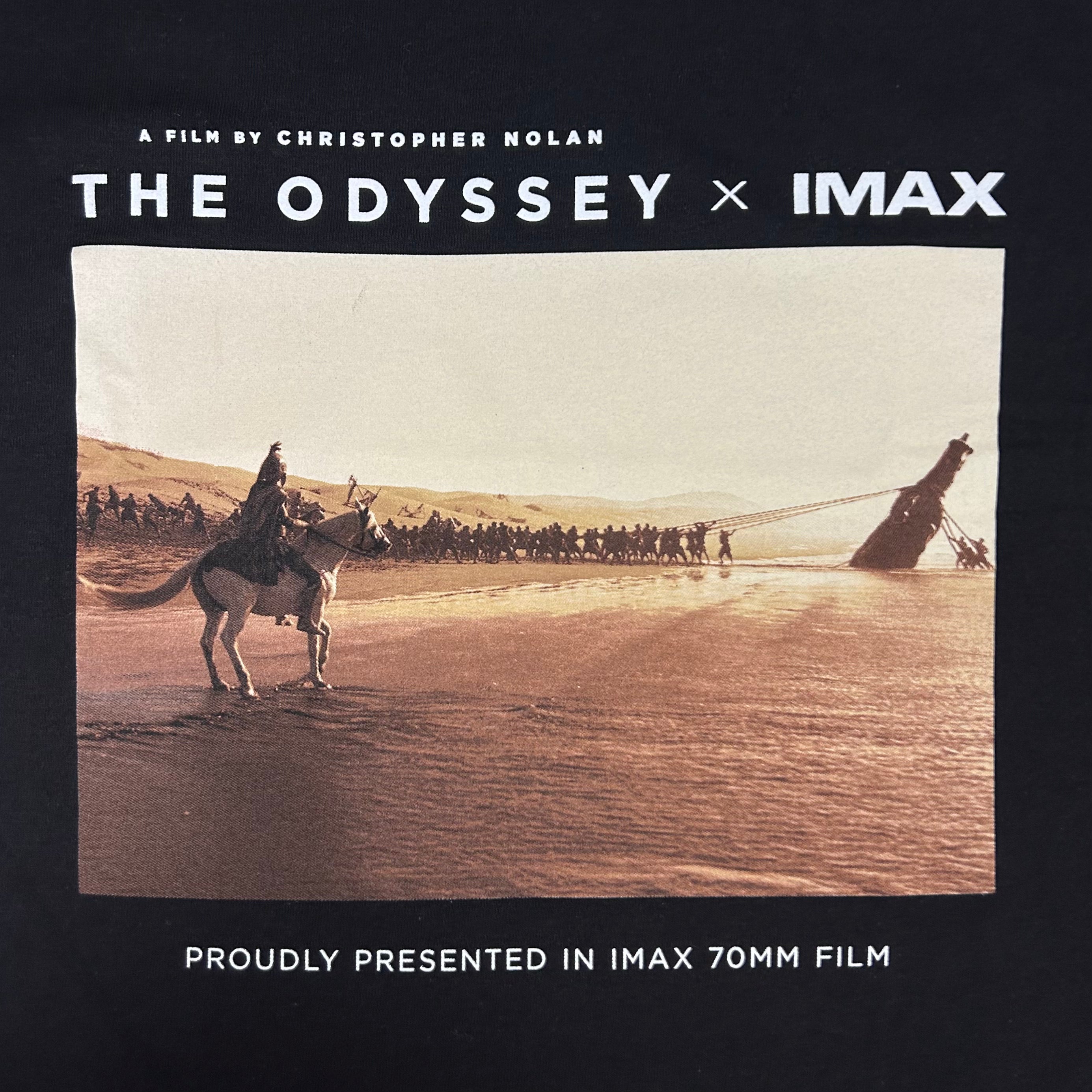 Promotional poster for 'The Odyssey' by Christopher Nolan in IMAX 70mm film