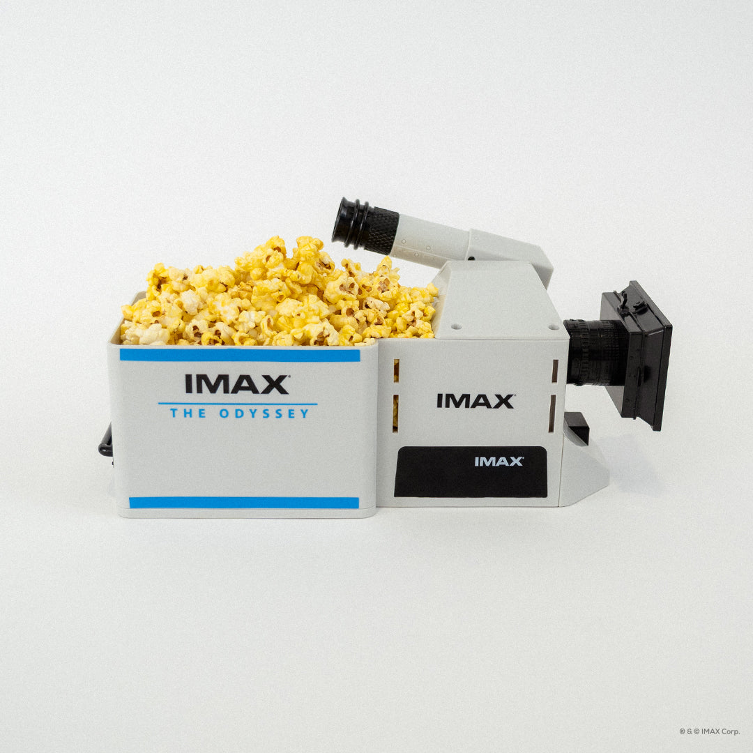 IMAX film camera ポップコーンバケット　オデュッセイア The IMAX Film Camera Popcorn Bucket – IMAX Corporation