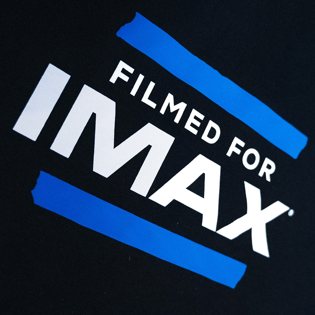 A close up on the high-density blue ink on the T-shirt.  