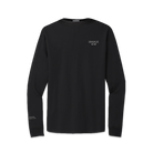 The front of a black long-sleeved t-shirt with the retro IMAX logo and est. 1967 written in white on the front and “IMAX Systems Corporation Oakville, Ontario Canada L6H2R2” written on the sleeve